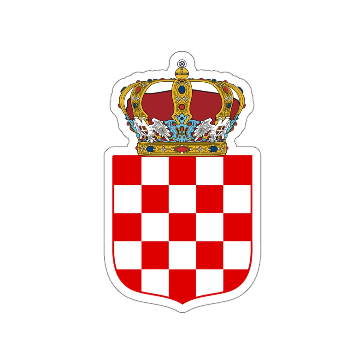 Coat of Arms of the Banate of Croatia STICKER Vinyl Die-Cut Decal-White-The Sticker Space