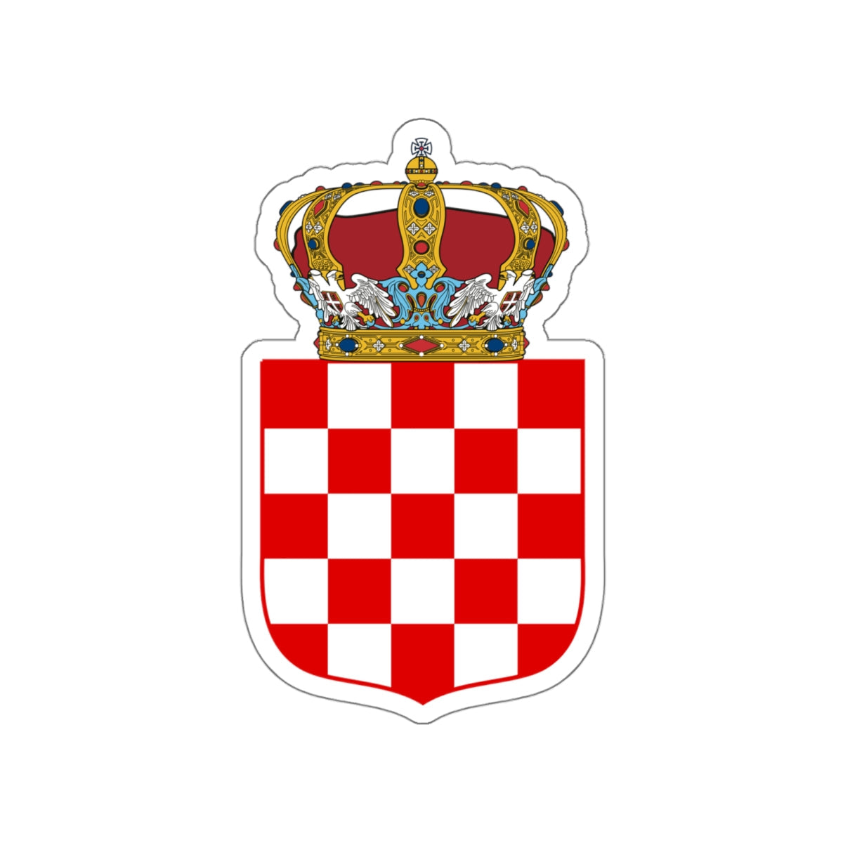 Coat of Arms of the Banate of Croatia STICKER Vinyl Die-Cut Decal-White-The Sticker Space