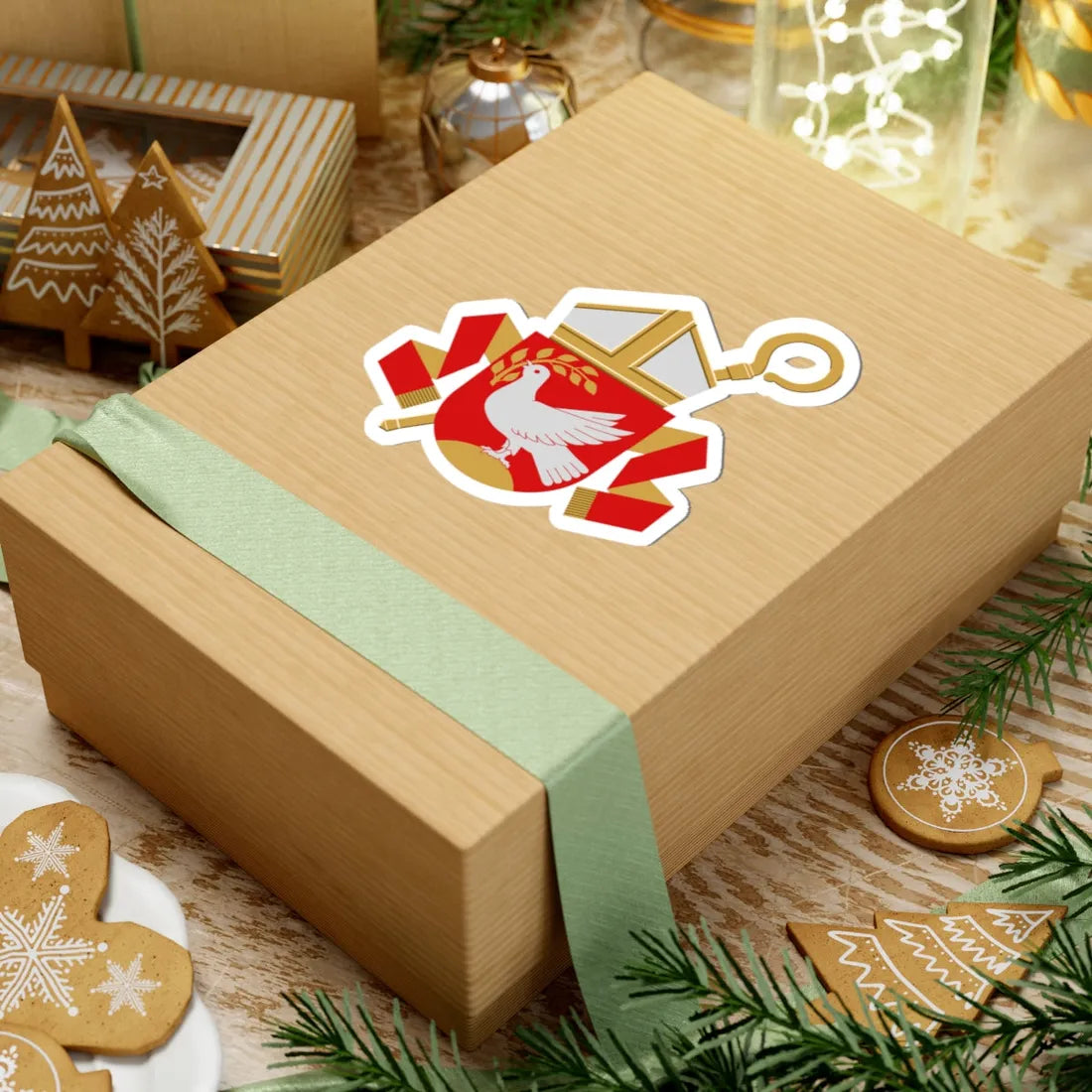 Coat of arms of the bishop of Mikkeli (Finland) (Coat of Arms) STICKER Vinyl Kiss-Cut Decal - The Sticker Space