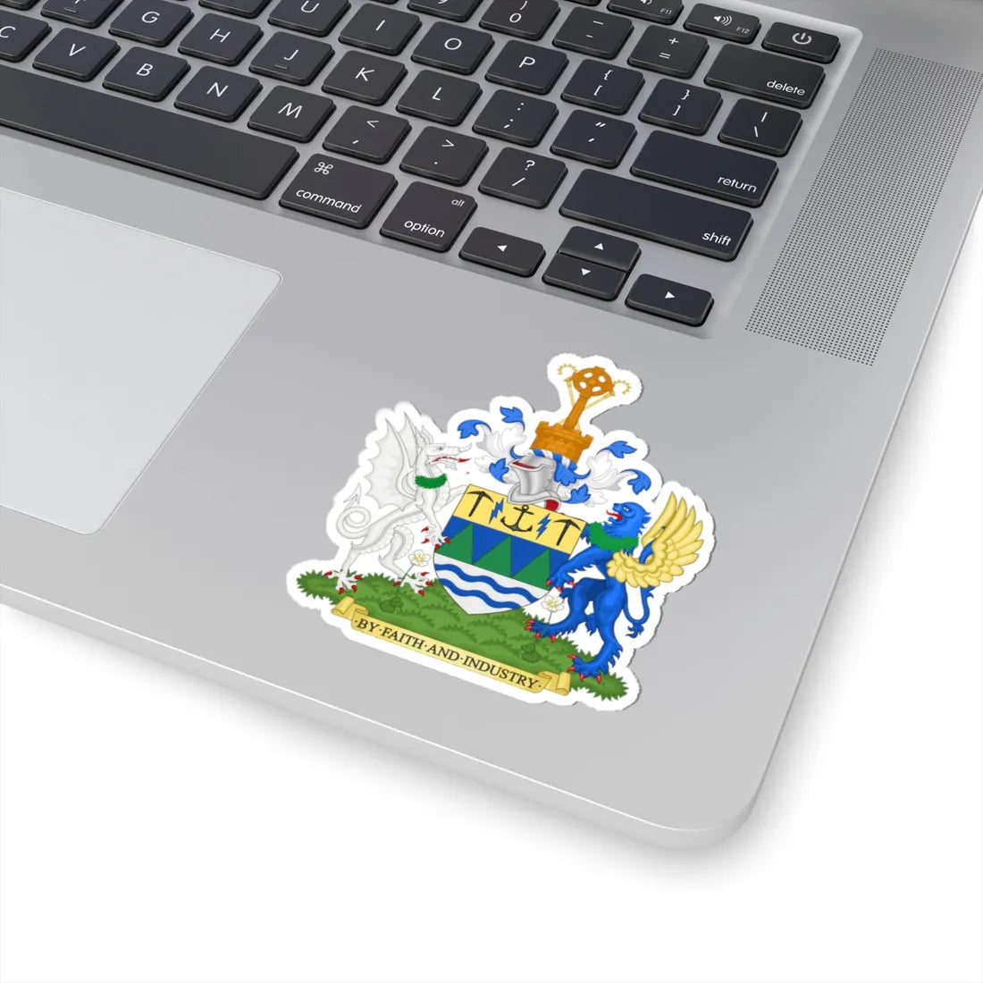 Coat of Arms of the Borough of Copeland (England) (Coat of Arms) STICKER Vinyl Kiss-Cut Decal - The Sticker Space