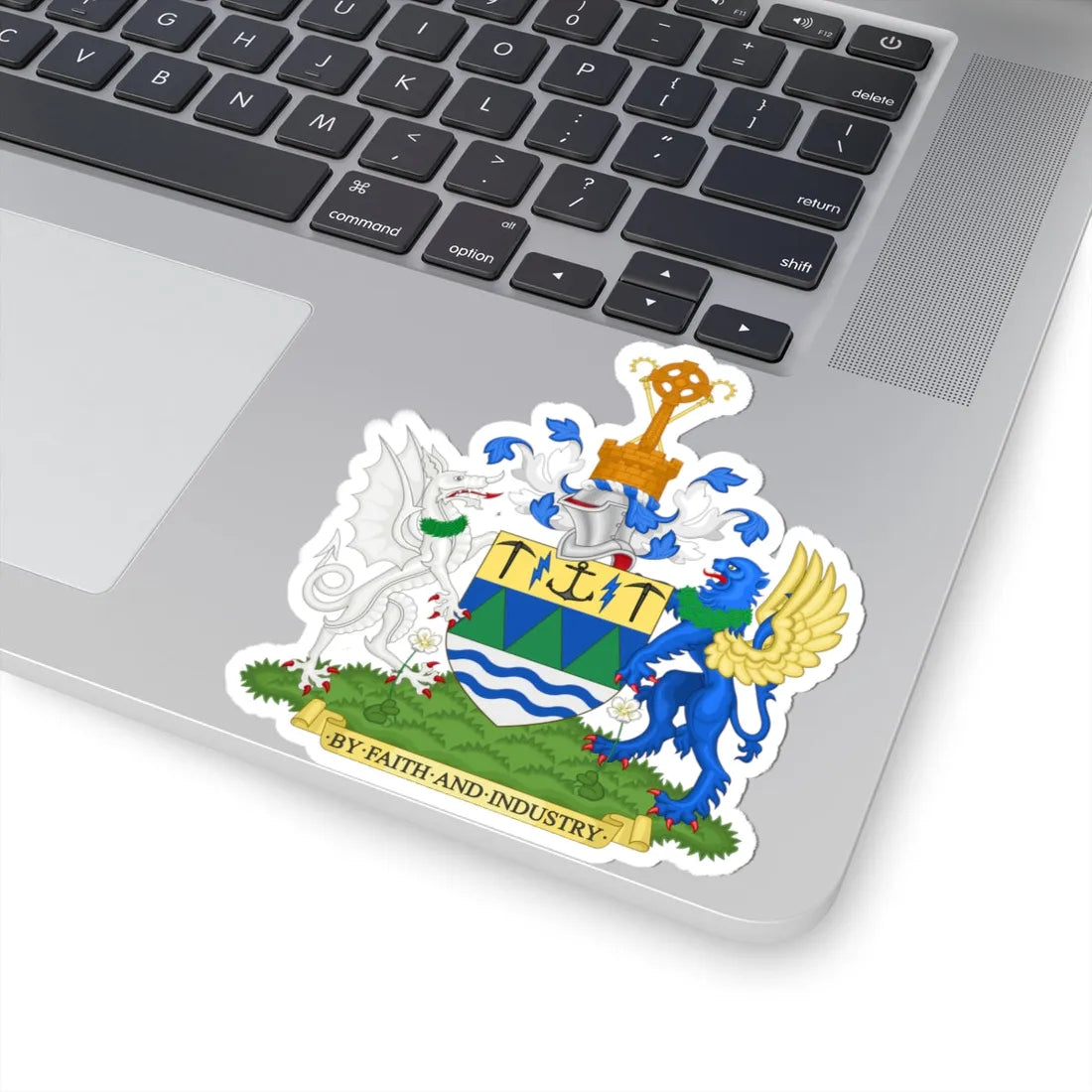Coat of Arms of the Borough of Copeland (England) (Coat of Arms) STICKER Vinyl Kiss-Cut Decal - The Sticker Space