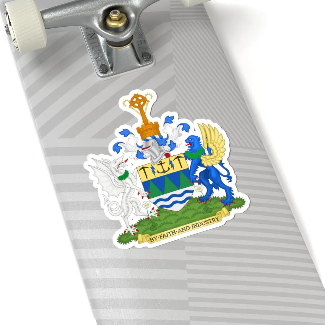 Coat of Arms of the Borough of Copeland (England) (Coat of Arms) STICKER Vinyl Kiss-Cut Decal - The Sticker Space