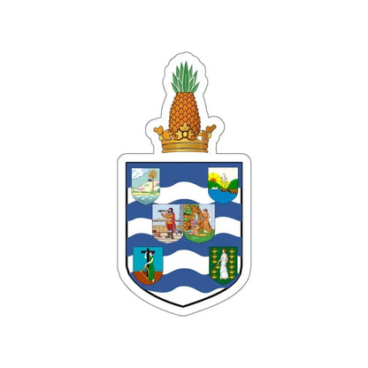 Coat of arms of the British Leeward Islands (1909–1940) STICKER Vinyl Die-Cut Decal 4 Inch - The Sticker Space