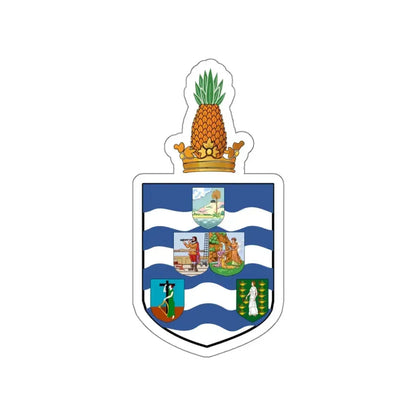Coat of arms of the British Leeward Islands (1940–1956) STICKER Vinyl Die-Cut Decal 4 Inch - The Sticker Space