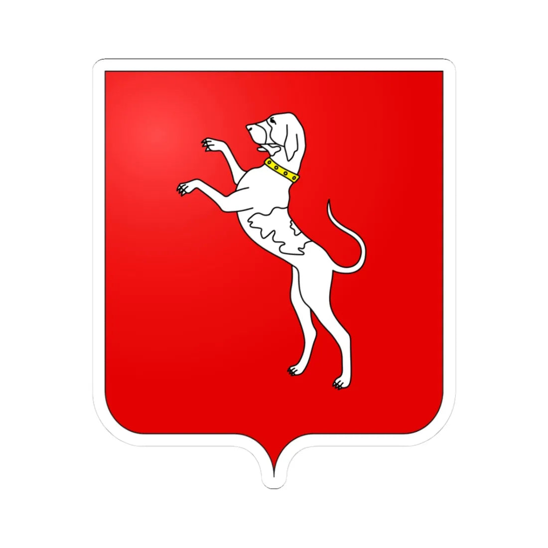 Coat of arms of the Canossa family (Italy) (Coat of Arms) STICKER Vinyl Kiss-Cut Decal 3 Inch White - The Sticker Space