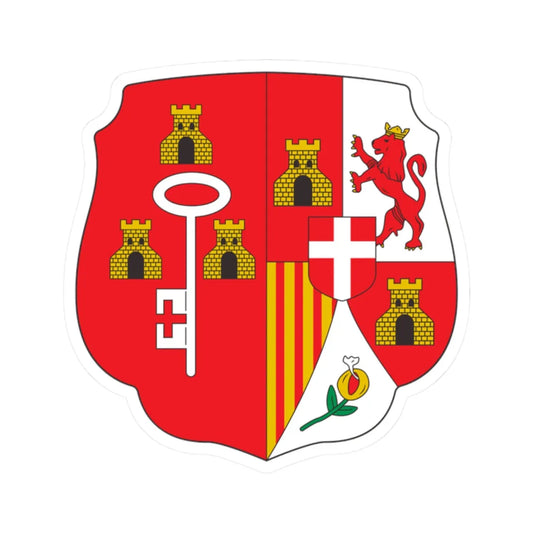 Coat of arms of the Captaincy General of Cuba (Cuba) (Coat of Arms) STICKER Vinyl Kiss-Cut Decal 2 Inch White - The Sticker Space