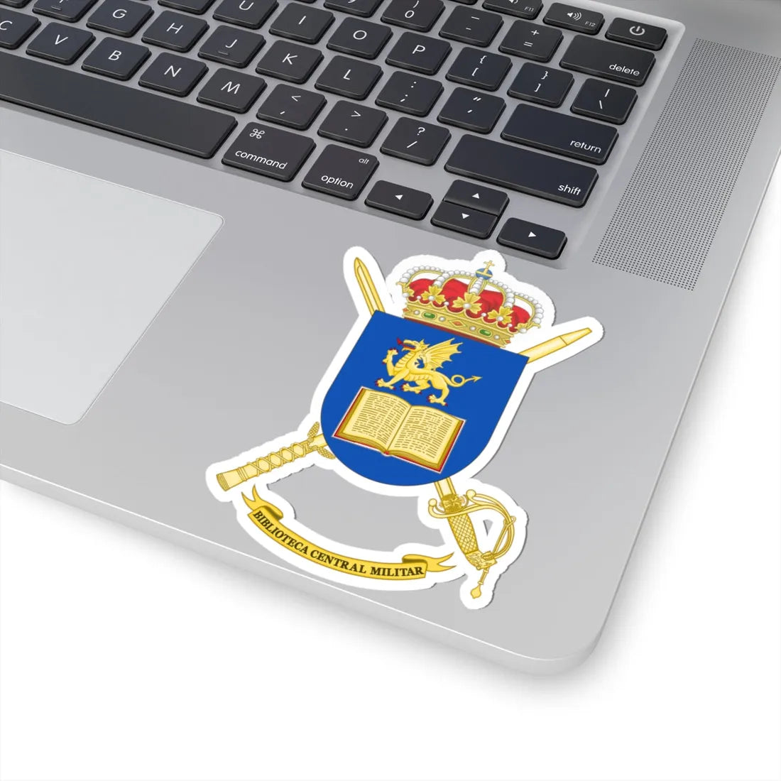 Coat of Arms of the Central Military Library of Spain (Spain) (Coat of Arms) STICKER Vinyl Kiss-Cut Decal - The Sticker Space