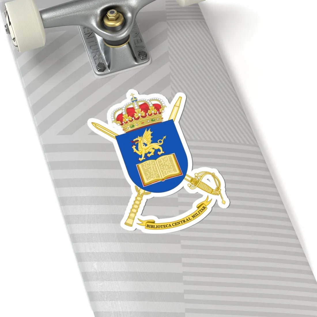 Coat of Arms of the Central Military Library of Spain (Spain) (Coat of Arms) STICKER Vinyl Kiss-Cut Decal - The Sticker Space
