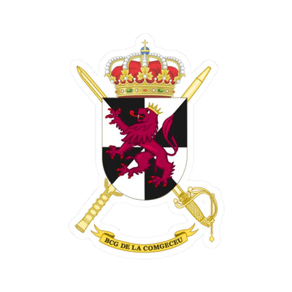 Coat of Arms of the Ceuta General Command Headquarters Battalion (Spain) (Coat of Arms) STICKER Vinyl Kiss-Cut Decal 2 Inch White - The Sticker Space