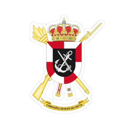 Coat of Arms of the Ceuta Sea Company (Spain) (Coat of Arms) STICKER Vinyl Kiss-Cut Decal 3 Inch White - The Sticker Space