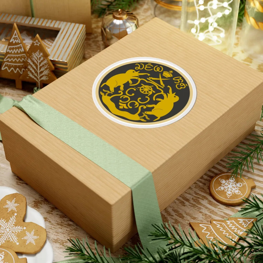 Coat of arms of the Chakma Raj (Bangladesh) (Coat of Arms) STICKER Vinyl Kiss-Cut Decal - The Sticker Space