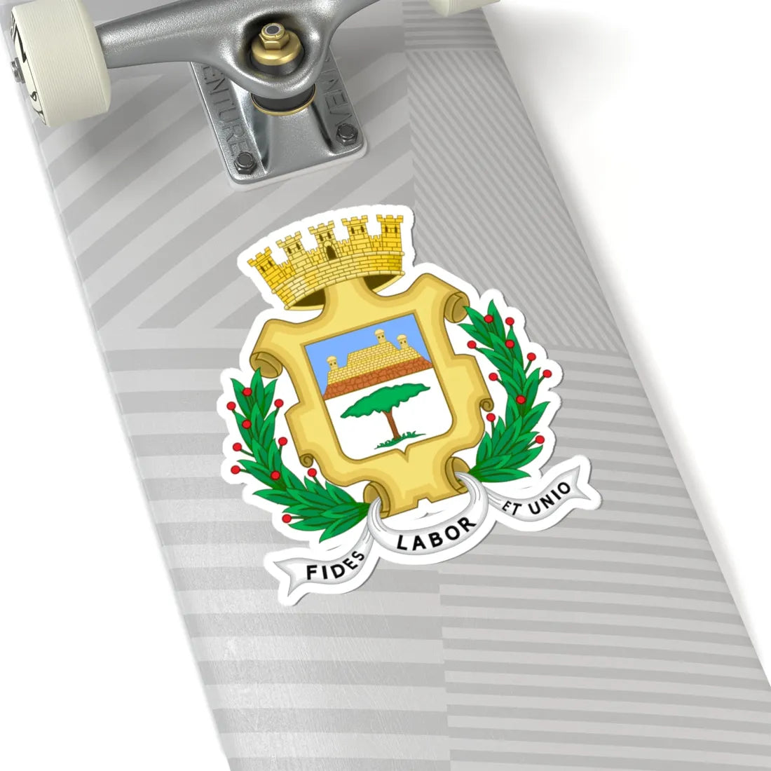 Coat of arms of the city of Cienfuegos Cuba (Cuba) (Coat of Arms) STICKER Vinyl Kiss-Cut Decal - The Sticker Space