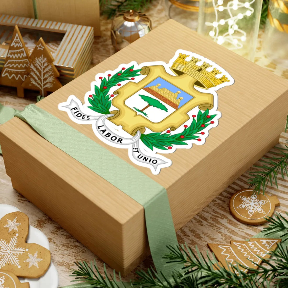 Coat of arms of the city of Cienfuegos Cuba (Cuba) (Coat of Arms) STICKER Vinyl Kiss-Cut Decal - The Sticker Space