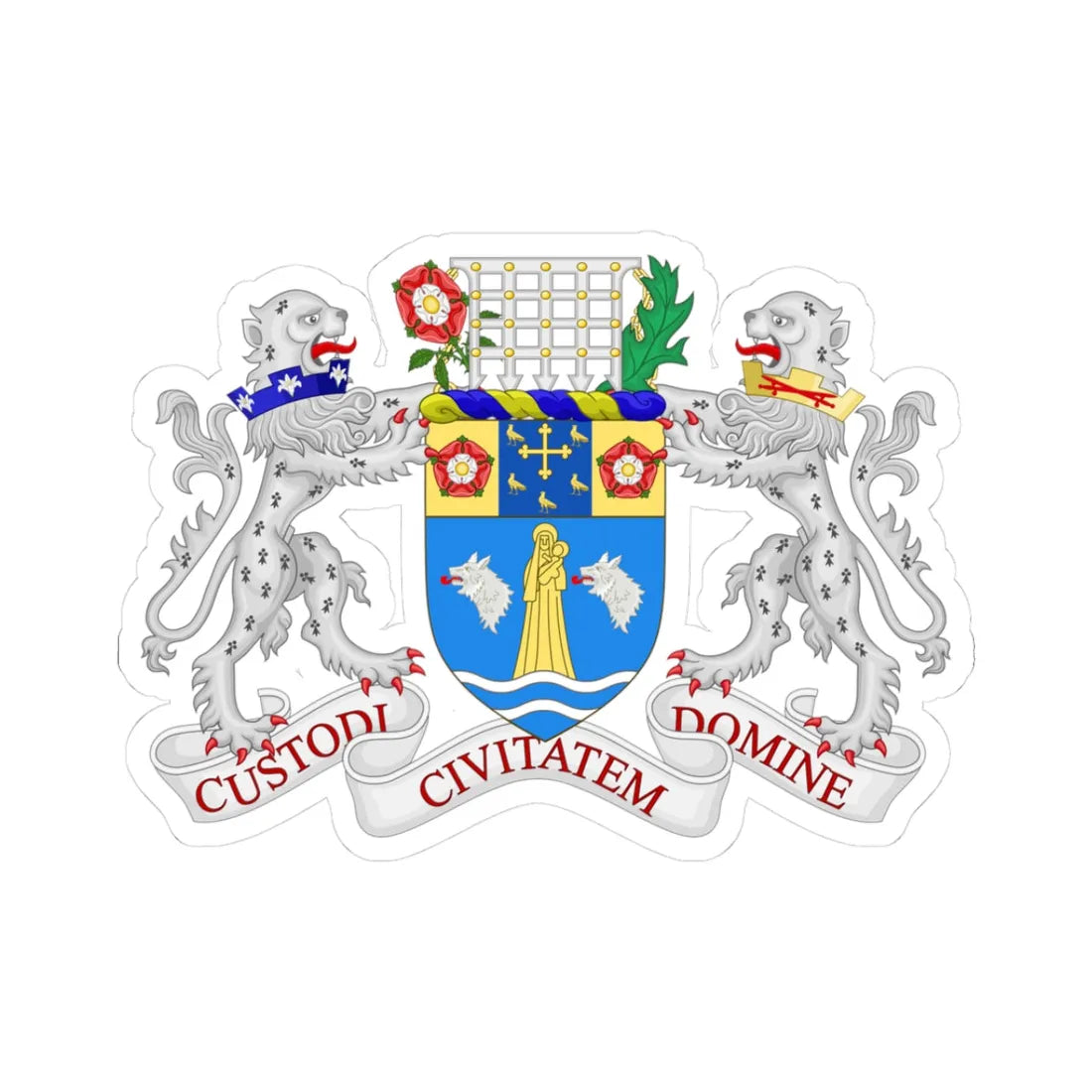 Coat of Arms of the City of Westminster (England) (Coat of Arms) STICKER Vinyl Kiss-Cut Decal 3 Inch White - The Sticker Space