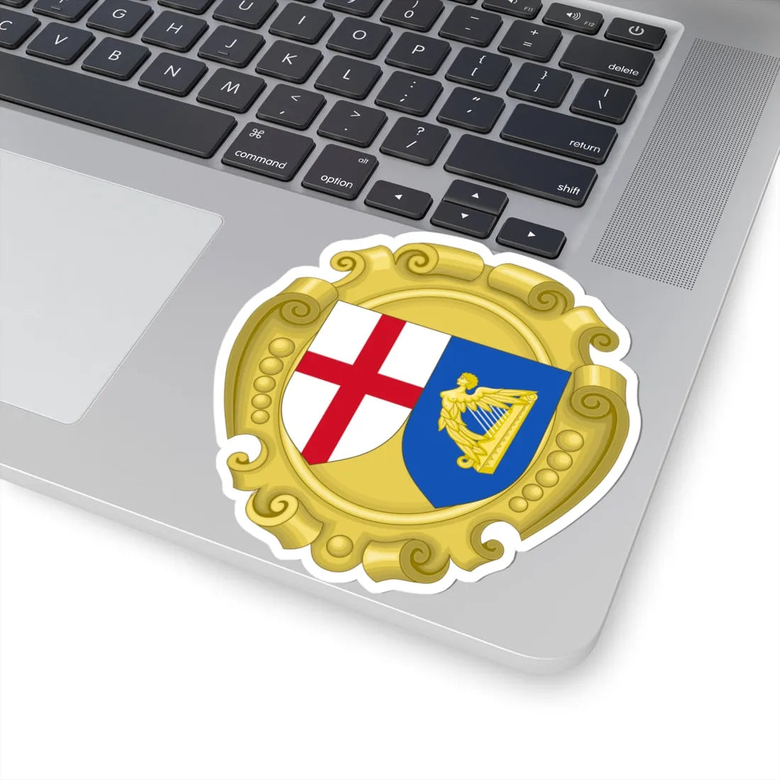 Coat of Arms of the Commonwealth of England (Ireland) (Coat of Arms) STICKER Vinyl Kiss-Cut Decal - The Sticker Space