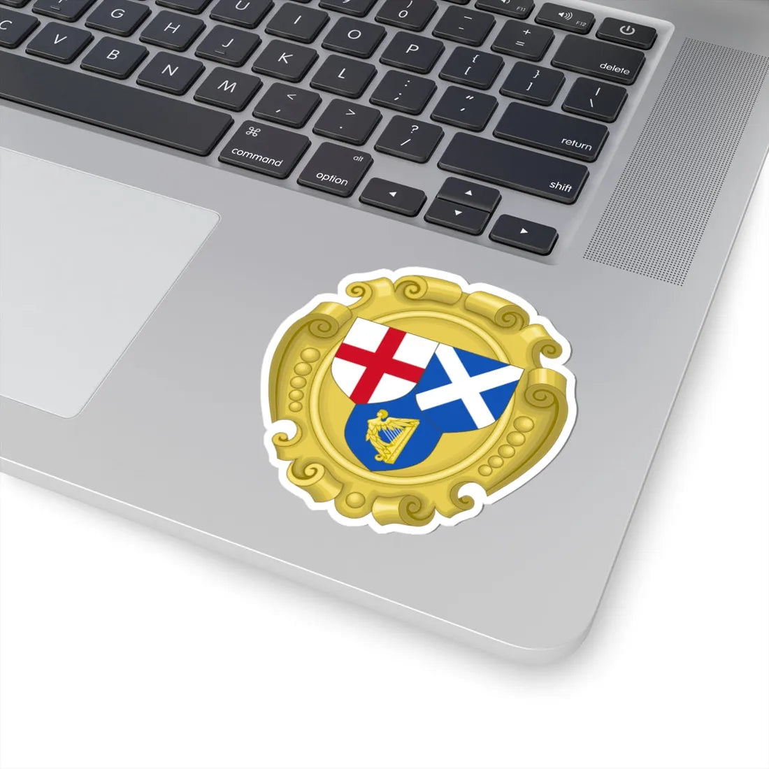 Coat of Arms of the Commonwealth of England Scotland and Ireland (Ireland) (Coat of Arms) STICKER Vinyl Kiss-Cut Decal - The Sticker Space