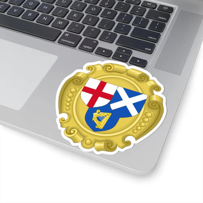 Coat of Arms of the Commonwealth of England Scotland and Ireland (Ireland) (Coat of Arms) STICKER Vinyl Kiss-Cut Decal - The Sticker Space