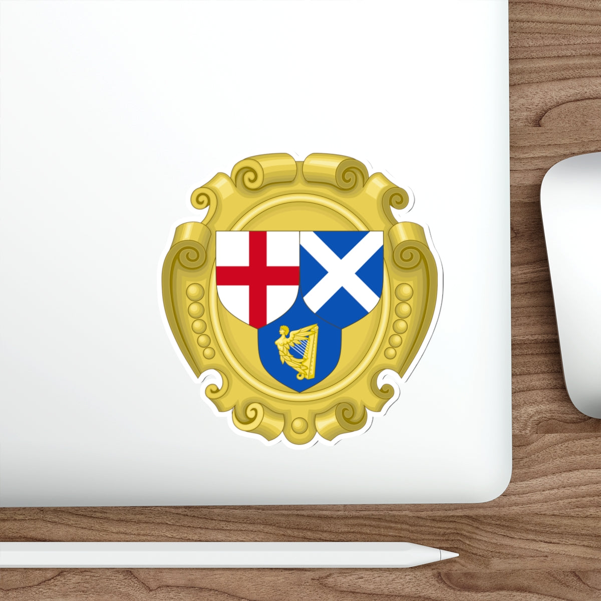 Coat of Arms of the Commonwealth of England, Scotland and Ireland STICKER Vinyl Die-Cut Decal-The Sticker Space