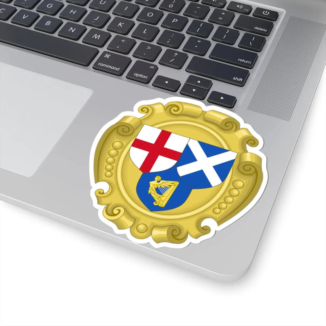 Coat of Arms of the Commonwealth of England Scotland and Ireland (United Kingdom) (Coat of Arms) STICKER Vinyl Kiss-Cut Decal - The Sticker Space