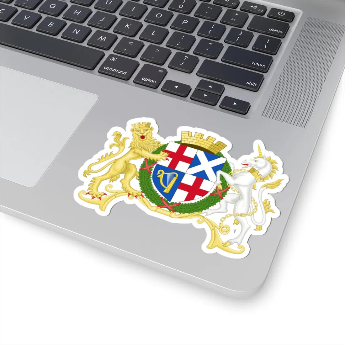 Coat of Arms of the Commonwealth of Great Britain and Northern Ireland (United Kingdom) (Coat of Arms) STICKER Vinyl Kiss-Cut Decal - The Sticker Space