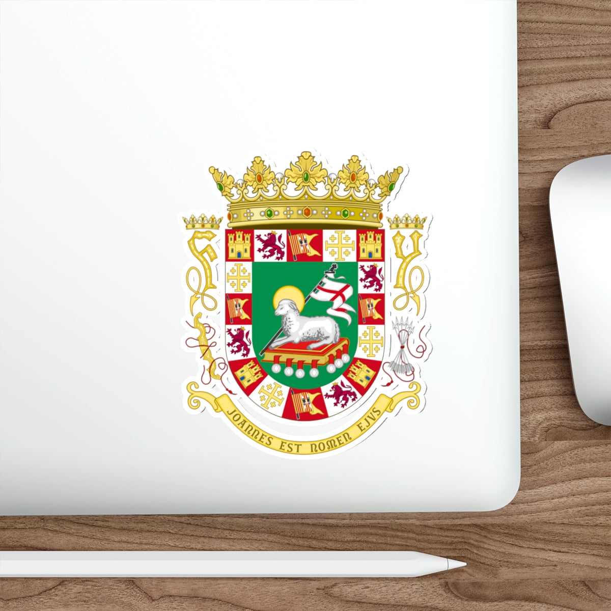 Coat of arms of the Commonwealth of Puerto Rico 2 STICKER Vinyl Die-Cut Decal-The Sticker Space