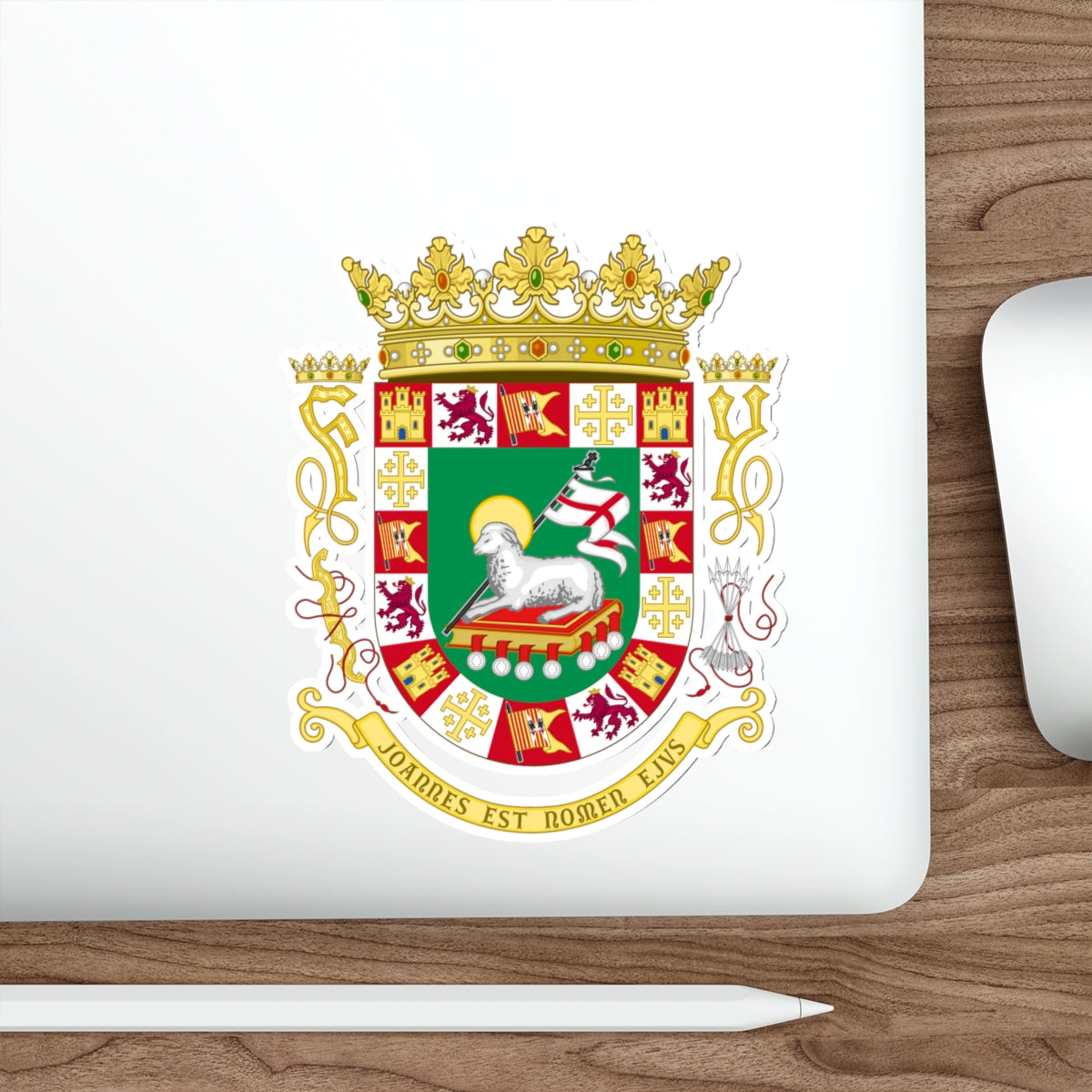 Coat of arms of the Commonwealth of Puerto Rico 2 STICKER Vinyl Die-Cut Decal-The Sticker Space