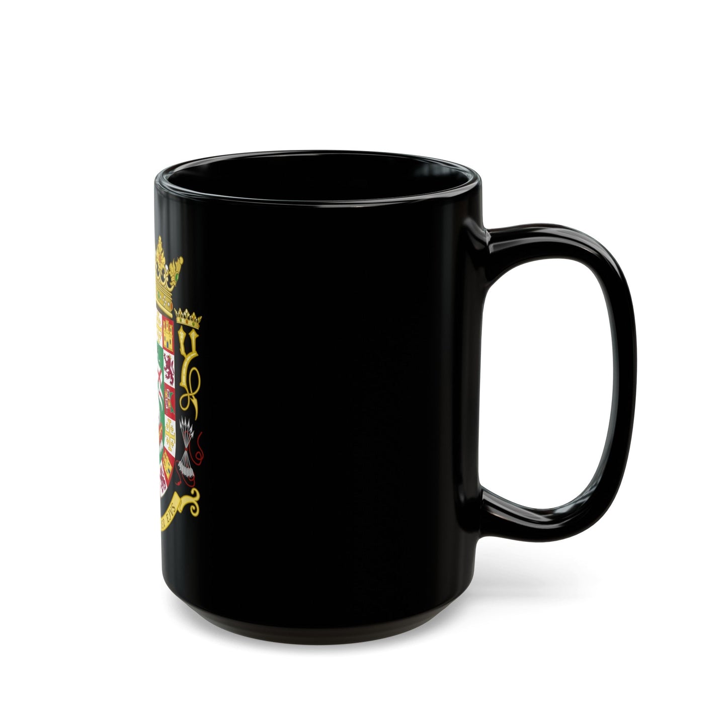 Coat of arms of the Commonwealth of Puerto Rico - Black Coffee Mug-The Sticker Space