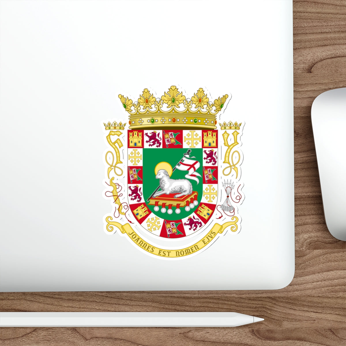 Coat of arms of the Commonwealth of Puerto Rico STICKER Vinyl Die-Cut Decal-The Sticker Space