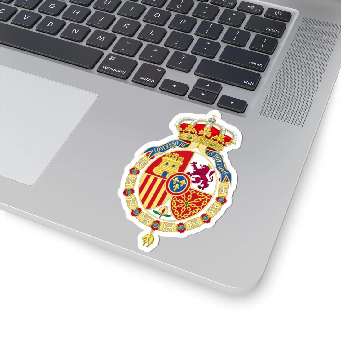 Coat of Arms of the Congress of Spain Correct Version (Spain) (Coat of Arms) STICKER Vinyl Kiss-Cut Decal - The Sticker Space