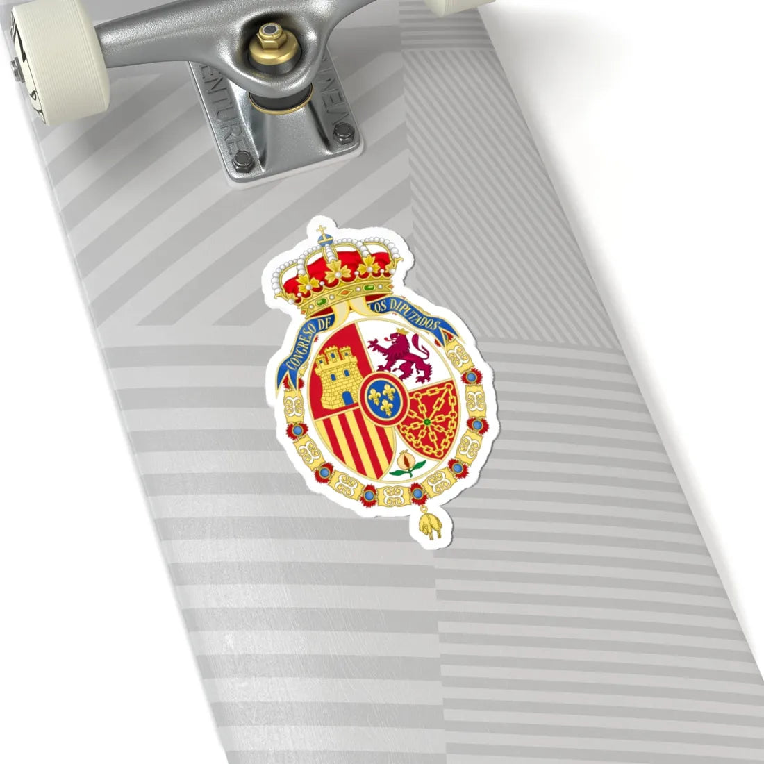 Coat of Arms of the Congress of Spain Correct Version (Spain) (Coat of Arms) STICKER Vinyl Kiss-Cut Decal - The Sticker Space