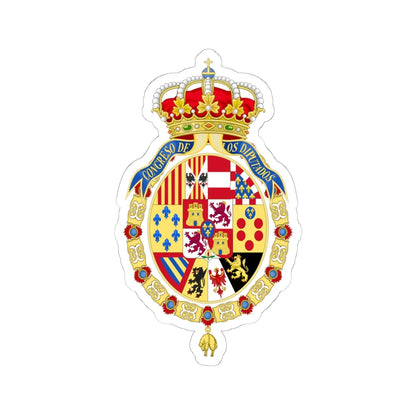 Coat of Arms of the Congress of Spain (Spain) (Coat of Arms) STICKER Vinyl Kiss-Cut Decal 6 Inch White - The Sticker Space