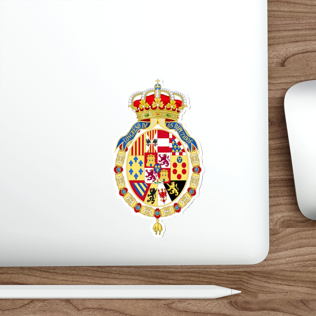 Coat of Arms of the Congress of Spain STICKER Vinyl Die-Cut Decal-The Sticker Space