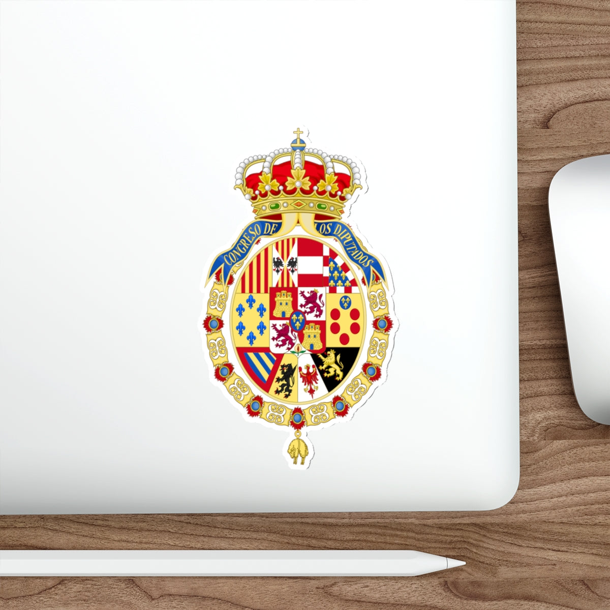 Coat of Arms of the Congress of Spain STICKER Vinyl Die-Cut Decal-The Sticker Space