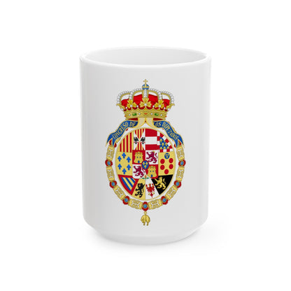 Coat of Arms of the Congress of Spain - White Coffee Mug-15oz-The Sticker Space