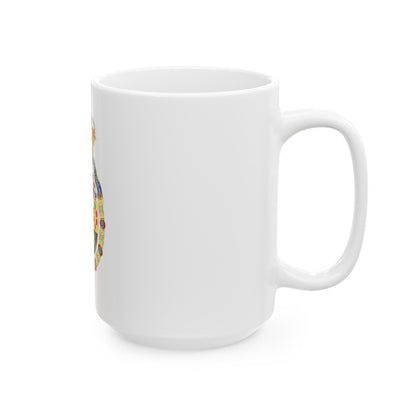 Coat of Arms of the Congress of Spain - White Coffee Mug-The Sticker Space