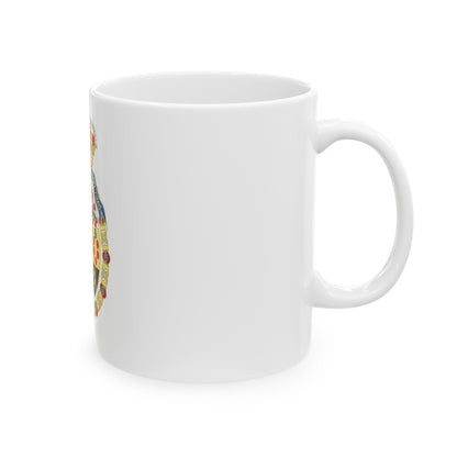 Coat of Arms of the Congress of Spain - White Coffee Mug-The Sticker Space