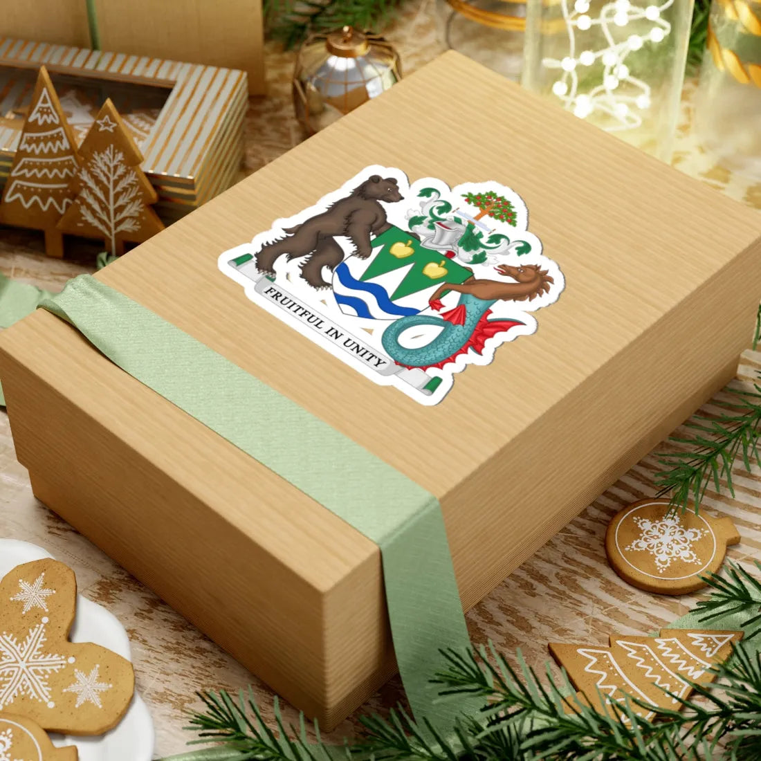 Coat of Arms of the Corporation of the City of Kelowna (Canada) (Coat of Arms) STICKER Vinyl Kiss-Cut Decal - The Sticker Space