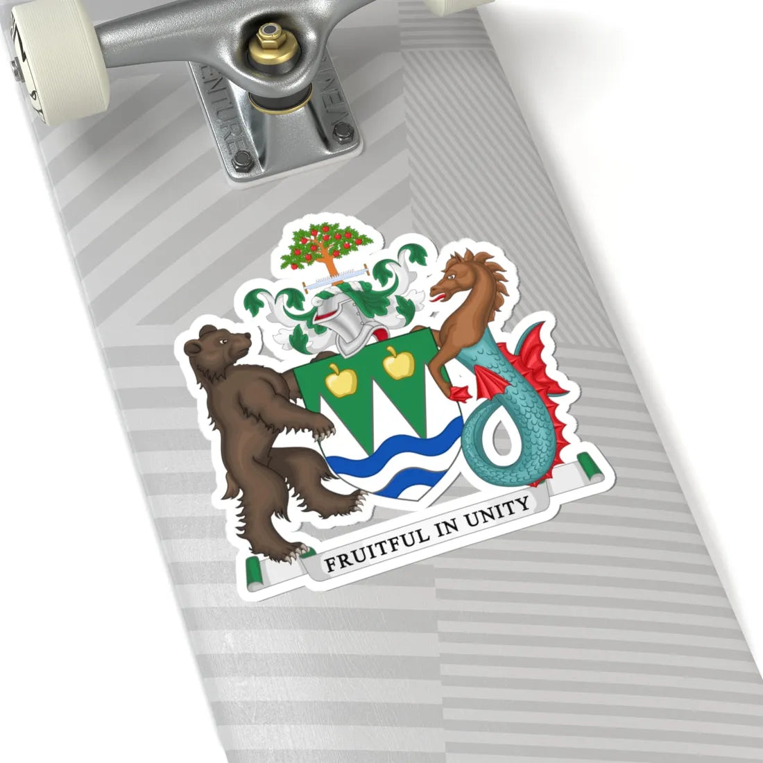 Coat of Arms of the Corporation of the City of Kelowna (Canada) (Coat of Arms) STICKER Vinyl Kiss-Cut Decal - The Sticker Space