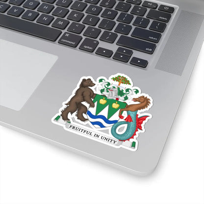 Coat of Arms of the Corporation of the City of Kelowna (Canada) (Coat of Arms) STICKER Vinyl Kiss-Cut Decal - The Sticker Space