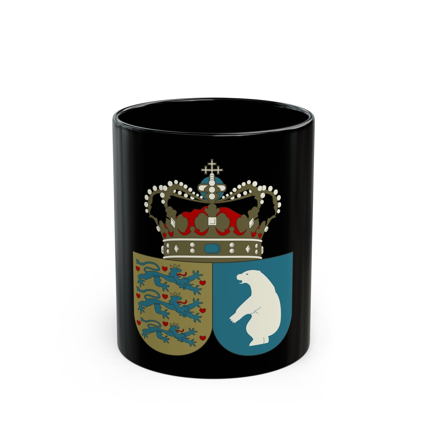 Coat of arms of the County of Greenland - Black Coffee Mug-11oz-The Sticker Space