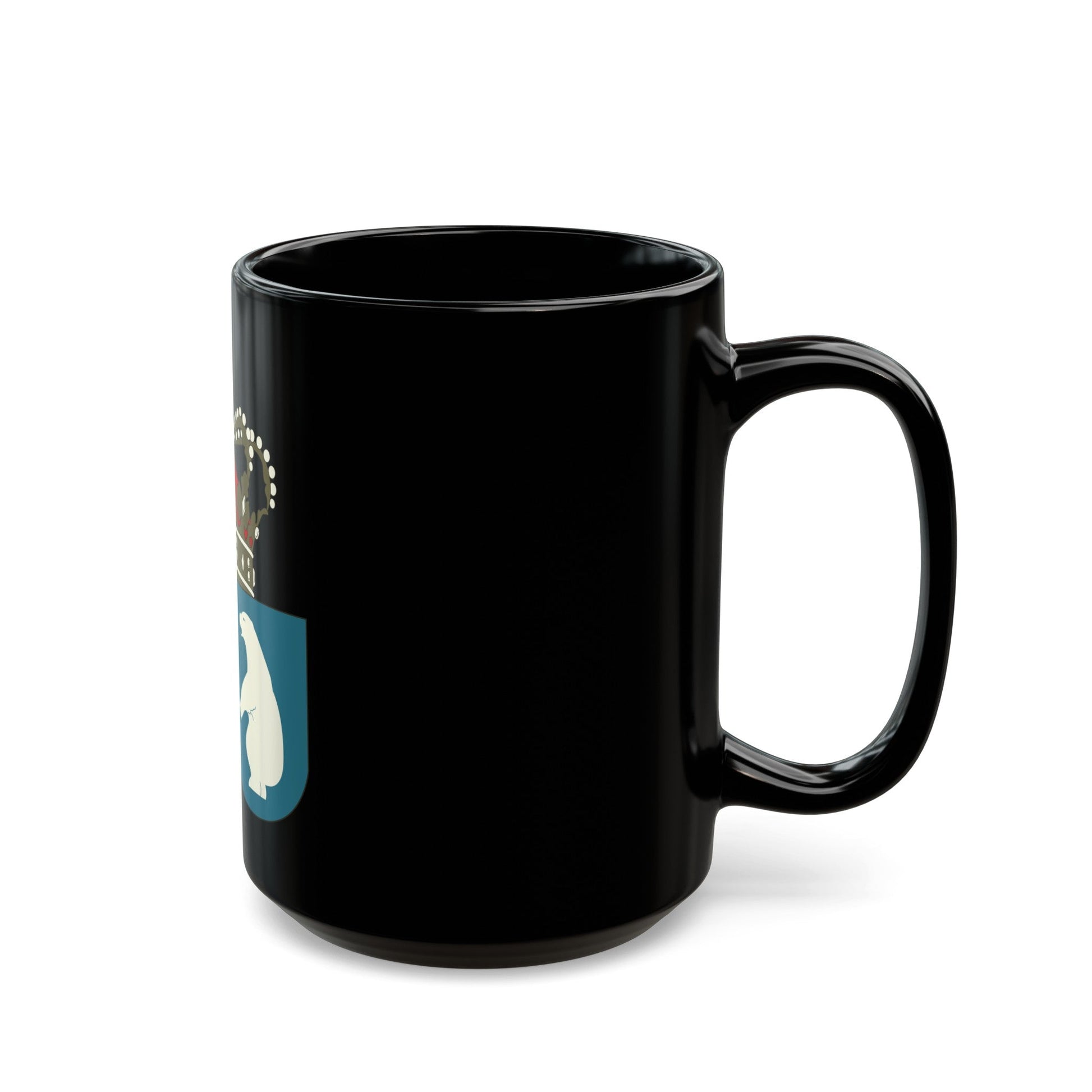 Coat of arms of the County of Greenland - Black Coffee Mug-The Sticker Space