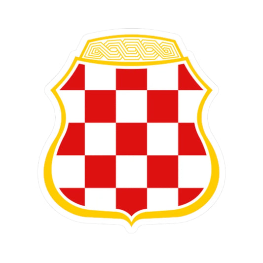 Coat of arms of the Croatian Republic of Herzeg-Bosnia (Bosnia and Herzegovina) (Coat of Arms) STICKER Vinyl Kiss-Cut Decal 2 Inch White - The Sticker Space