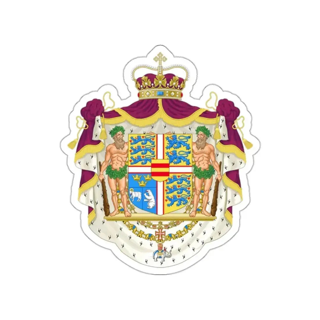 Coat of arms of the Crown Prince of Denmark STICKER Vinyl Die-Cut Decal - The Sticker Space