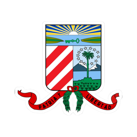 Coat of arms of the Cuban Filibuster Movement (Cuba) (Coat of Arms) STICKER Vinyl Kiss-Cut Decal 2 Inch White - The Sticker Space