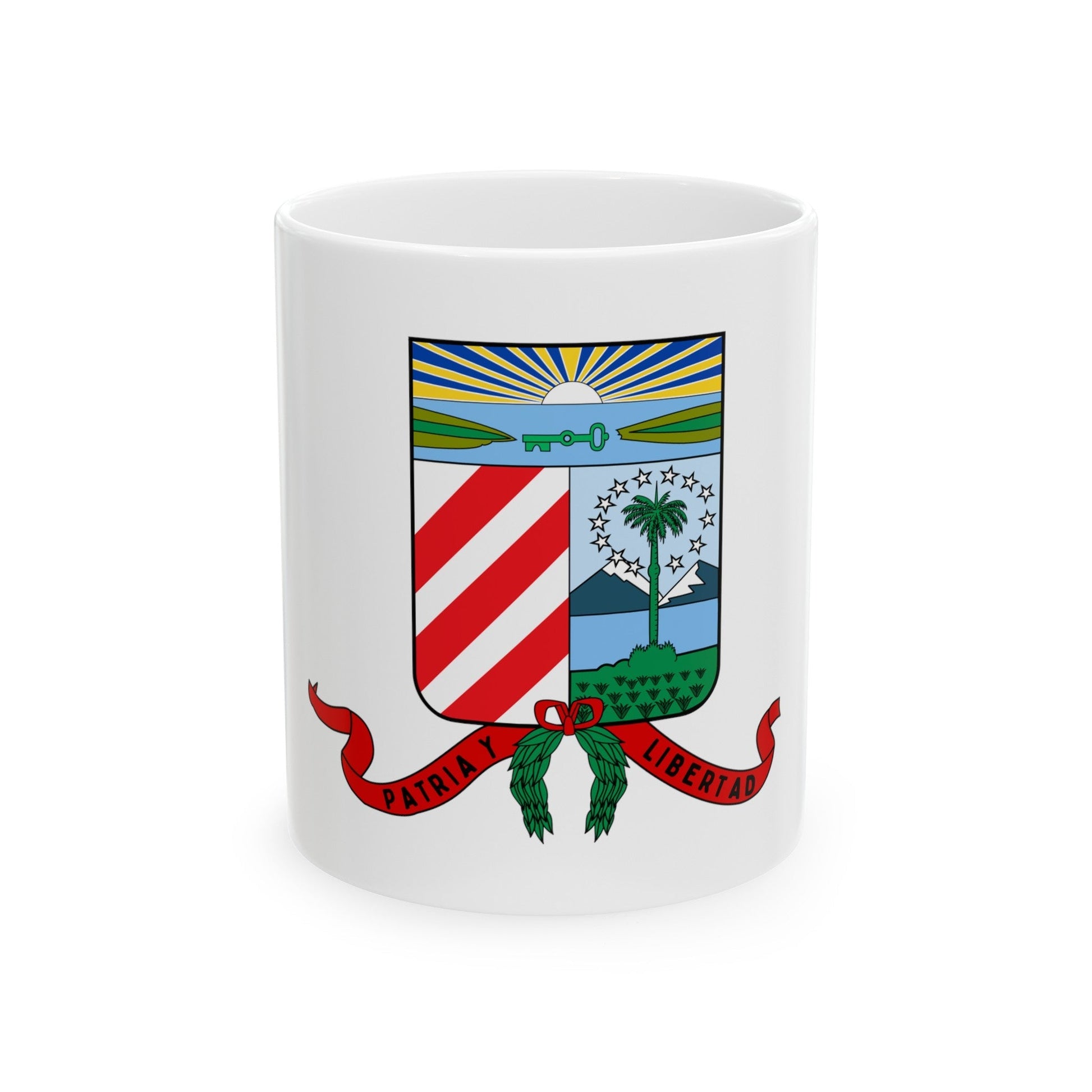 Coat of arms of the Cuban Filibuster Movement - White Coffee Mug-11oz-The Sticker Space