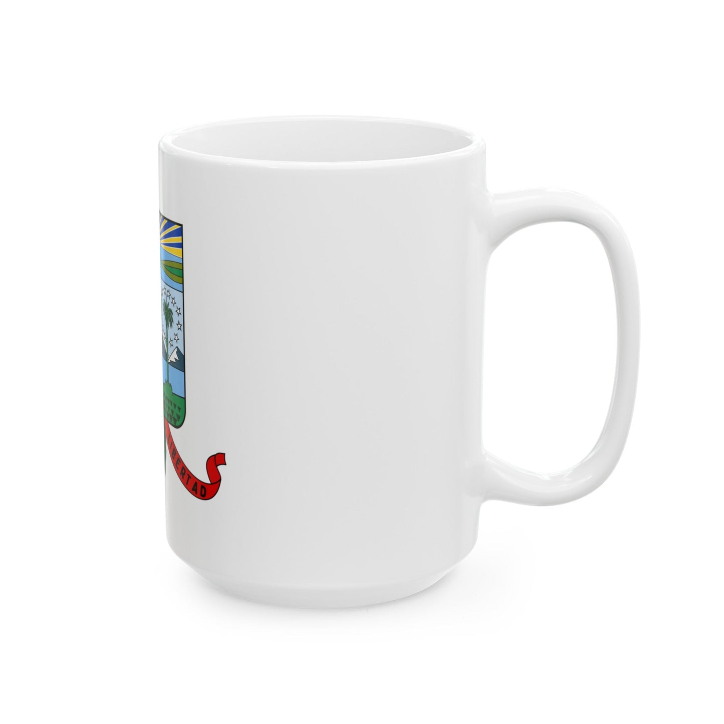 Coat of arms of the Cuban Filibuster Movement - White Coffee Mug-The Sticker Space