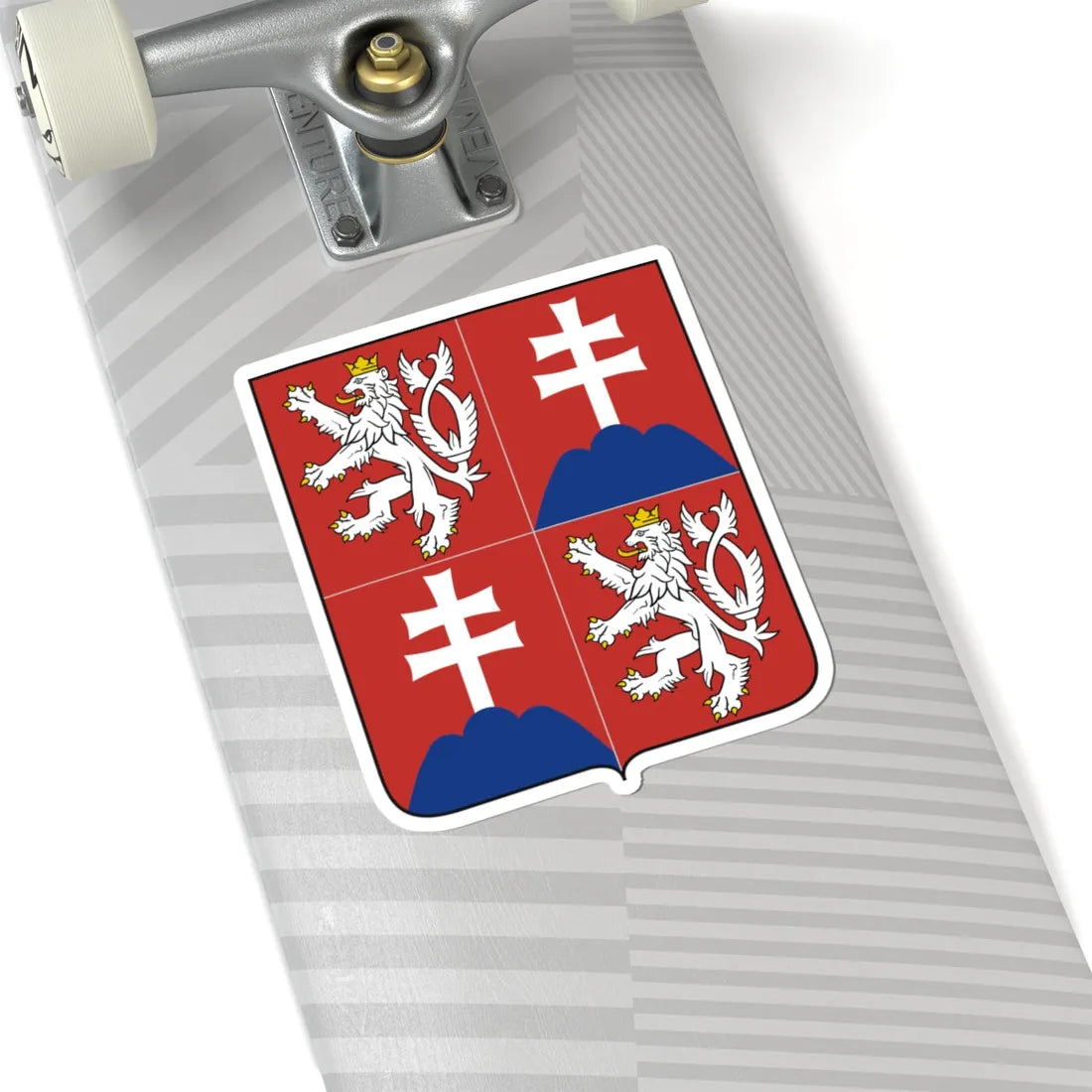 Coat of arms of the Czech and Slovak Federal Republic (Slovakia) (Coat of Arms) STICKER Vinyl Kiss-Cut Decal - The Sticker Space