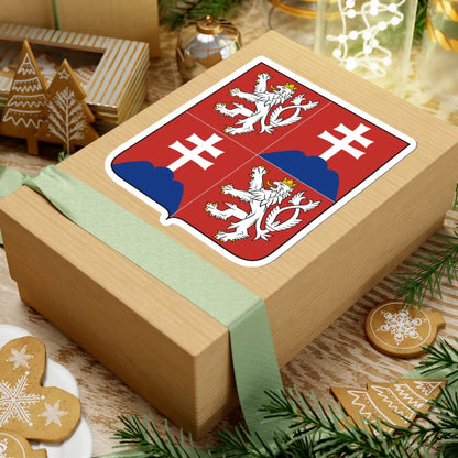 Coat of arms of the Czech and Slovak Federal Republic (Slovakia) (Coat of Arms) STICKER Vinyl Kiss-Cut Decal - The Sticker Space