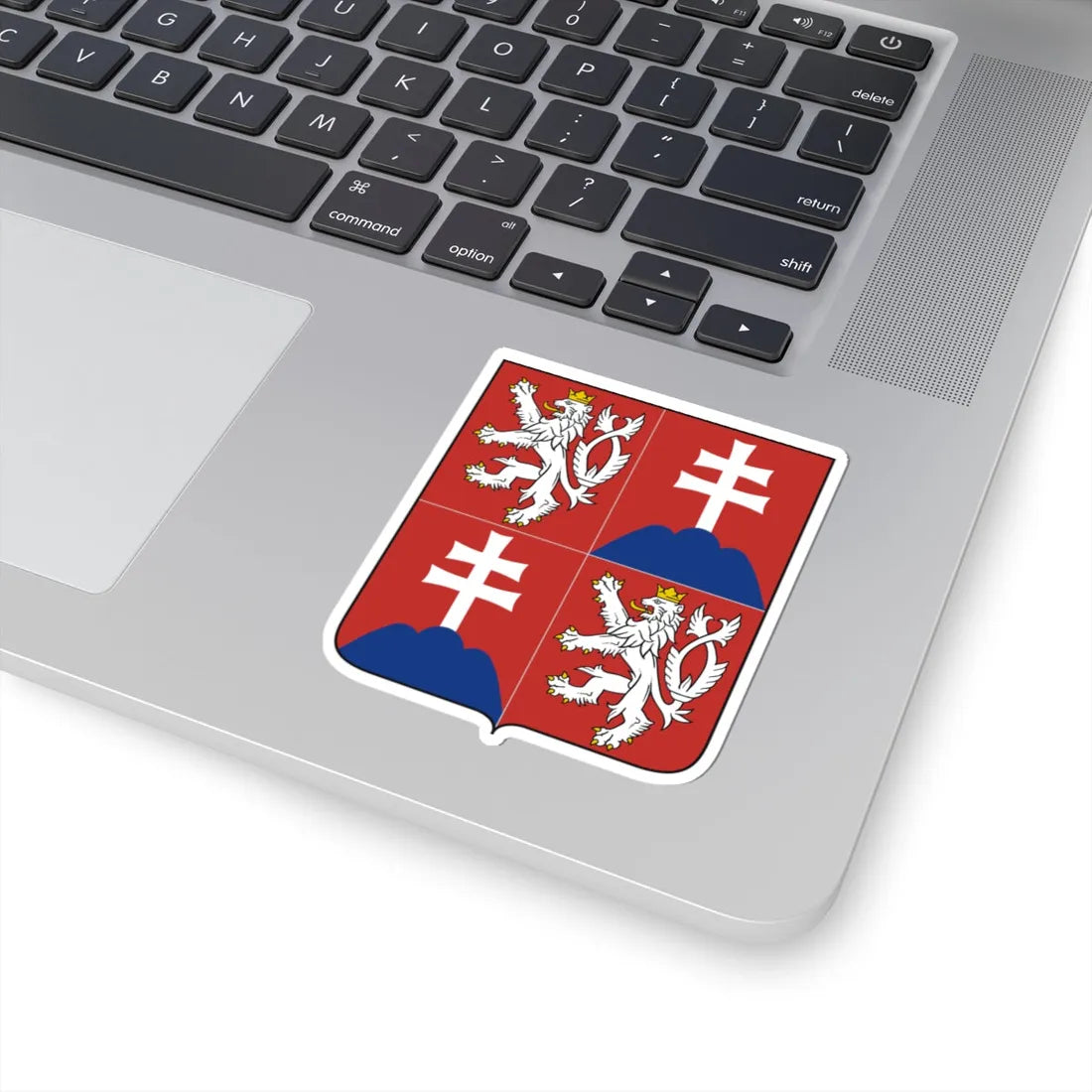 Coat of arms of the Czech and Slovak Federal Republic (Slovakia) (Coat of Arms) STICKER Vinyl Kiss-Cut Decal - The Sticker Space