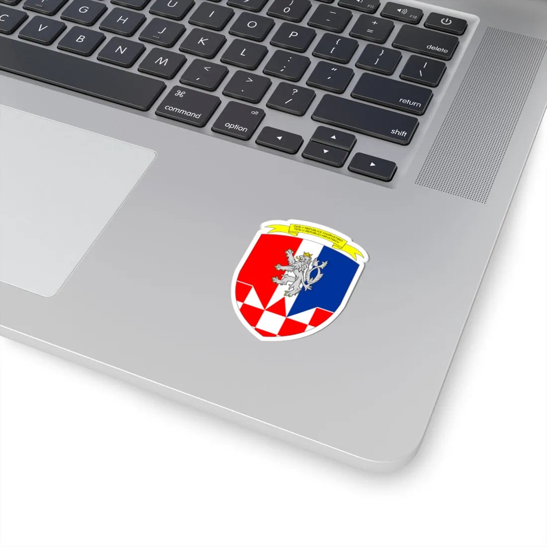 Coat of Arms of the Czechs in Croatia (Croatia) (Coat of Arms) STICKER Vinyl Kiss-Cut Decal - The Sticker Space